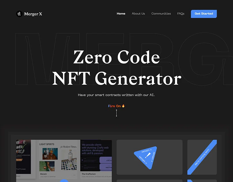 NFT Generator — Landing Page